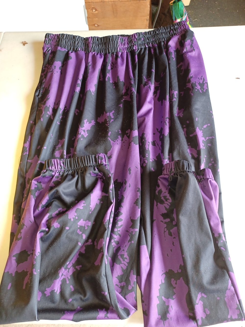 SHEIN Purple and Black A-Line Skirt with Pockets